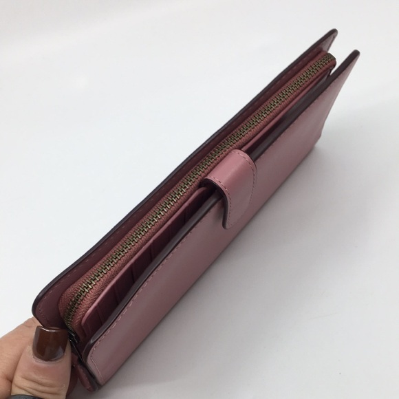 Coach Skinny Wallet in Smooth Glovetanned Leather Dusty Rose Style 58586 - Picture 6 of 16